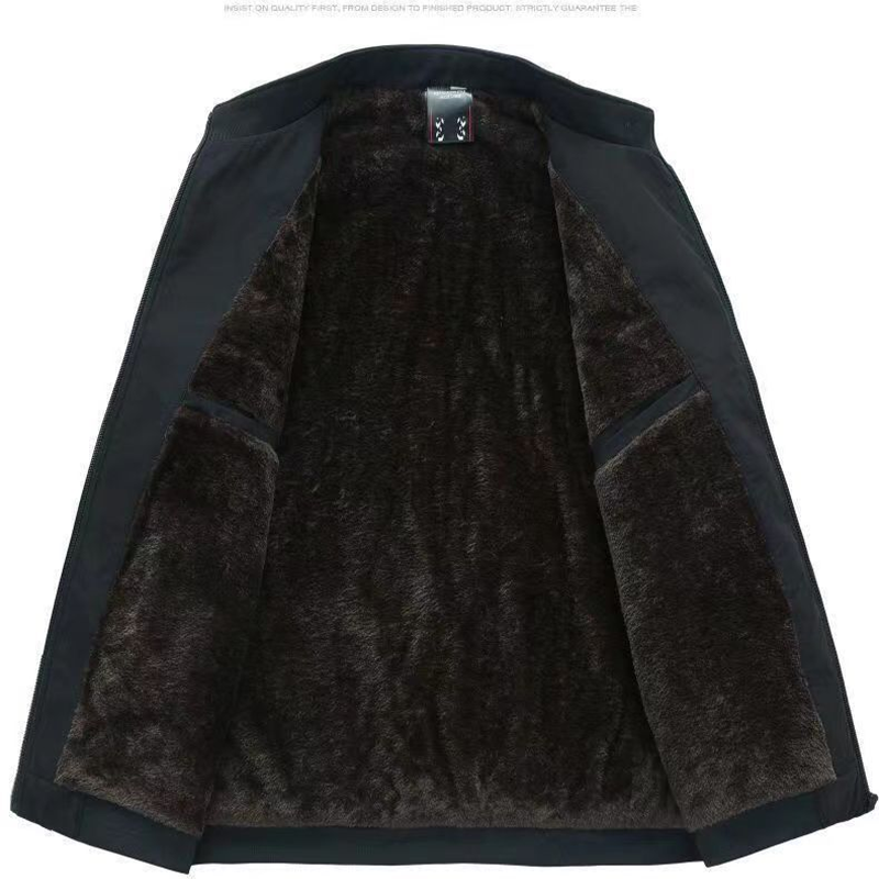 🔥Limitierter Verkauf 50% Rabatt🔥❄️Einfarbige, warme Herrenjacke mit Reißverschluss –💪Knitterfrei, wind-, regen- und schneefest!