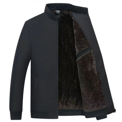 🔥Limitierter Verkauf 50% Rabatt🔥❄️Einfarbige, warme Herrenjacke mit Reißverschluss –💪Knitterfrei, wind-, regen- und schneefest!