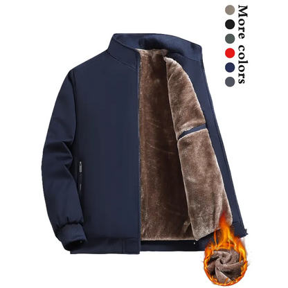 🔥Limitierter Verkauf 50% Rabatt🔥❄️Einfarbige, warme Herrenjacke mit Reißverschluss –💪Knitterfrei, wind-, regen- und schneefest!