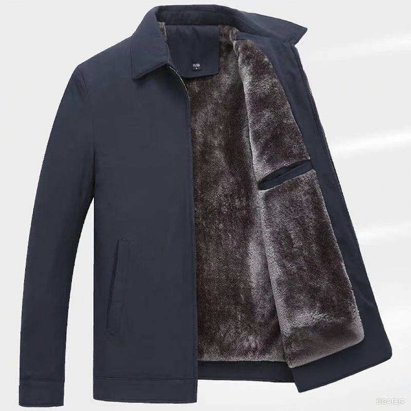 🔥Limitierter Verkauf 50% Rabatt🔥❄️Einfarbige, warme Herrenjacke mit Reißverschluss –💪Knitterfrei, wind-, regen- und schneefest!