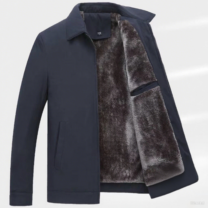 🔥Limitierter Verkauf 50% Rabatt🔥❄️Einfarbige, warme Herrenjacke mit Reißverschluss –💪Knitterfrei, wind-, regen- und schneefest!
