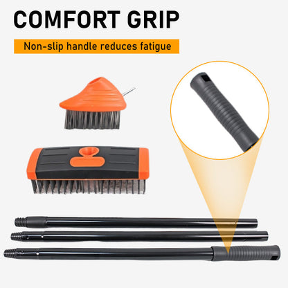 🌿 50% RABATT! 🧹 3-in-1-Drahtbürsten-Set zum Unkrautjäten – Robuste Metallborsten, Ergonomische Griffe & Ideal Für Fugen, Terrassen & Gehwege 🏡