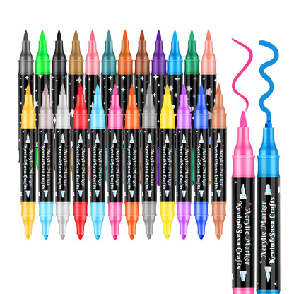 🔥Heißer Verkauf 50 % RABATT🎁Dual-Tip Glitter Marker Pen