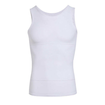 Einfarbiges Herren-Kompressions-Tanktop mit Bauchkontrolle