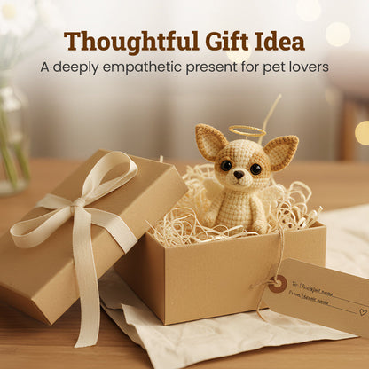 Zarte, gehäkelte Miniatur-Hunde-Andenken