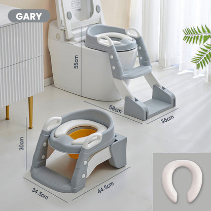🚽 50% RABATT! 🧒 Toilettensitz mit Treppe – PU‑gepolstert, höhenverstellbar & sicher ✨