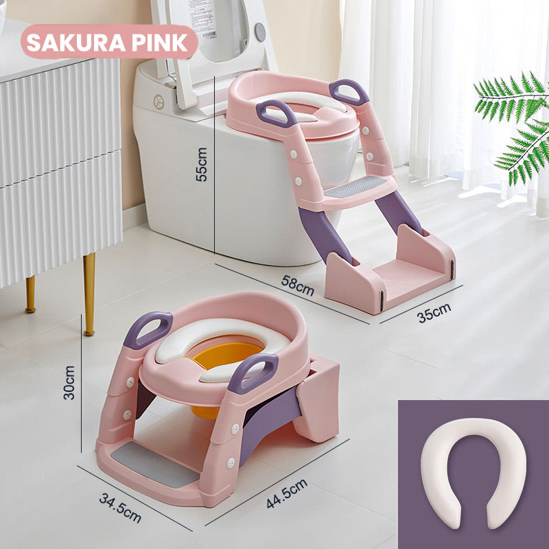 🚽 50% RABATT! 🧒 Toilettensitz mit Treppe – PU‑gepolstert, höhenverstellbar & sicher ✨