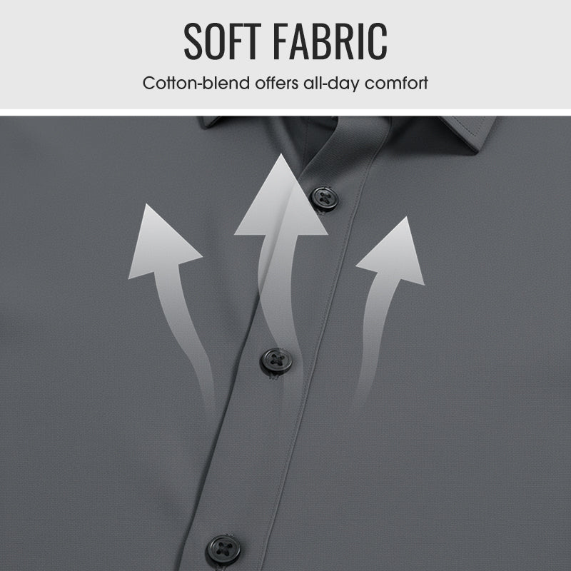 🔥Zeitlich begrenzt 50 % Rabatt🔥Herren Langarmhemd mit Stehkragen in Uni