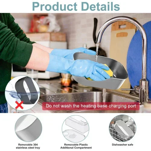 🔥 50 % Rabatt – Tragbare Heiz-Lunchbox mit Edelstahl-Einsatz – doppelte Spannung (12 V/220 V), trockene Erwärmung ohne Wasser – ideal für Auto, Büro & Reisen 🍱