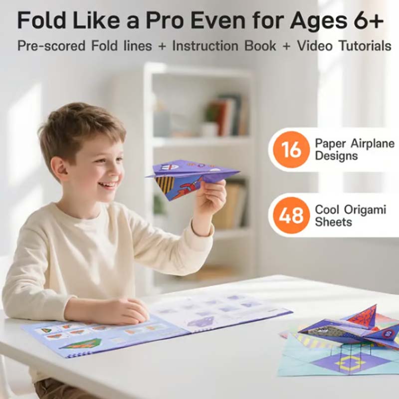 ✈️ 50% RABATT JETZT! ✨ Kreatives DIY-Papierfliegerset - Baue & Starte 10 Modelle, Pädagogisches STEM-Spielzeug für Kinder 6-12 Jahre 🧠🎯