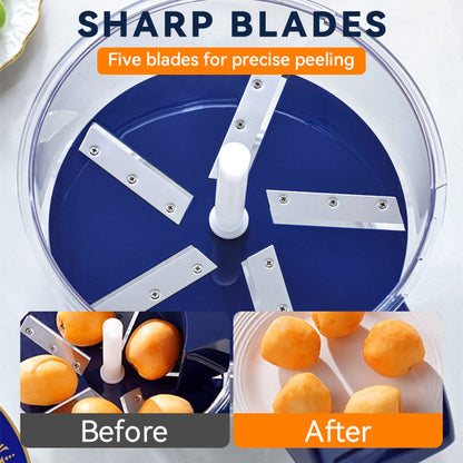 Transparenter elektrischer Schäler für Obst und Gemüse