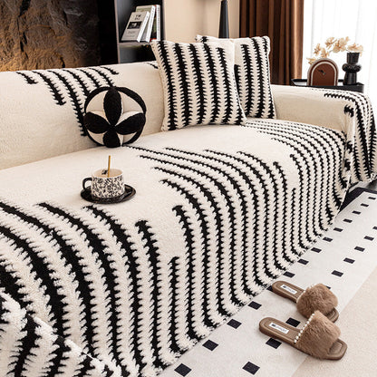 Plüsch Sofaüberwurf 2025 – Dicke, rutschfeste Sofadecke für gemütliche Herbst- und Wintertage