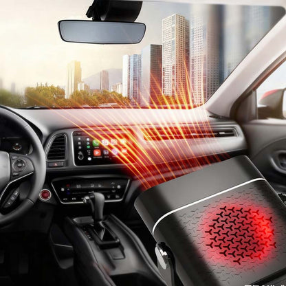 🔥 60% RABATT JETZT! ✨ 2-in-1 Tragbare Autheizung - 360° Drehung & Doppelspannung (12V/24V) für Schnelles Entfrosten und Heizen 🚗❄️