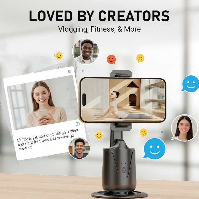 Tragbarer 360°-Handyhalter mit automatischer Nachführung