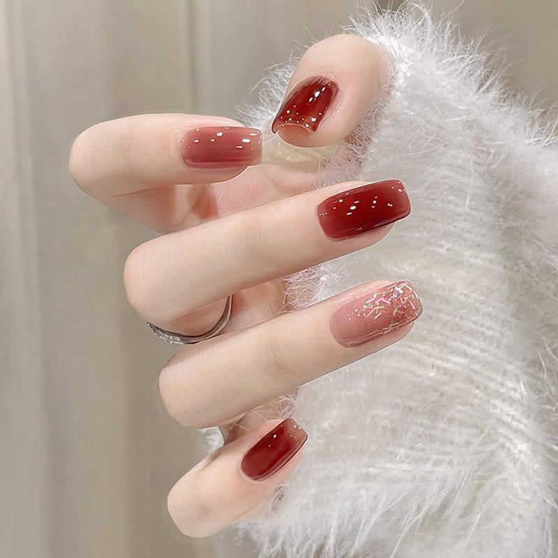 🎄 Weihnachtsaktionen 🎄2 Stück: kostenloser Versand💅Modisches Glitzer-Nagellack-Kombiset in zwei Farben