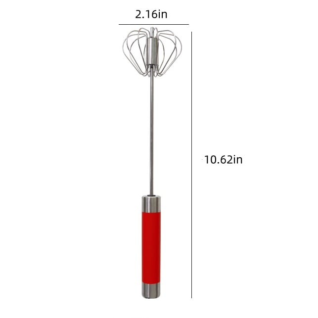 ❄️Sommerfrische 50 % Rabatt!👩‍🍳Semiautomatischer Rührbesen aus Edelstahl – Handbetriebener Eierschläger ohne Batterien für Eier, Sahne, Saucen & Kaffee