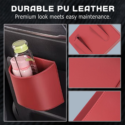 🥳HEISSER VERKAUF 2026🥳💞ÜBER 50.000 VERKAUFT!🚗🧺 50 % RABATT! Getränkehalter aus Leder für die Autotür – Breite Öffnung, Getränke und Handy sind leicht zu erreichen. Sicherer Halt durch Clip-Befestigung. PU-Leder, robust und stilvoll. 🛡️✨