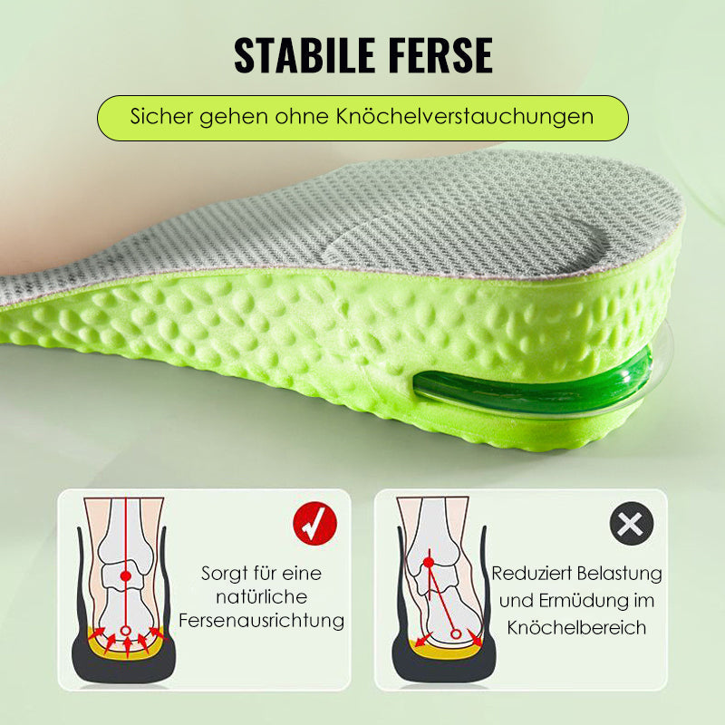 Bequeme Einlegesohlen mit Luftpolster und Erhöhungseffekt