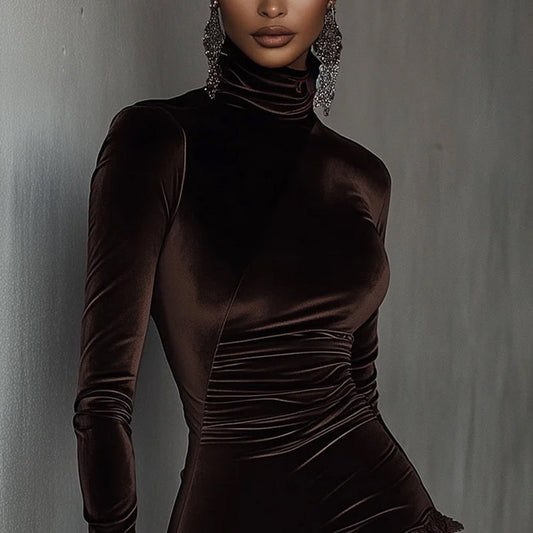 Elegantes asymmetrisches Kleid mit Spitzenbesatz für Damen | Komfortabel und stilvoll