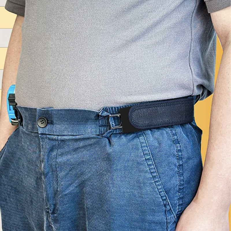 2er-Set taktische Gürtel aus Metall mit elastischem Haken (Unisex) – unsichtbares Design ohne patentierte Schnalle | Weicher, verstellbarer Seitengürtel