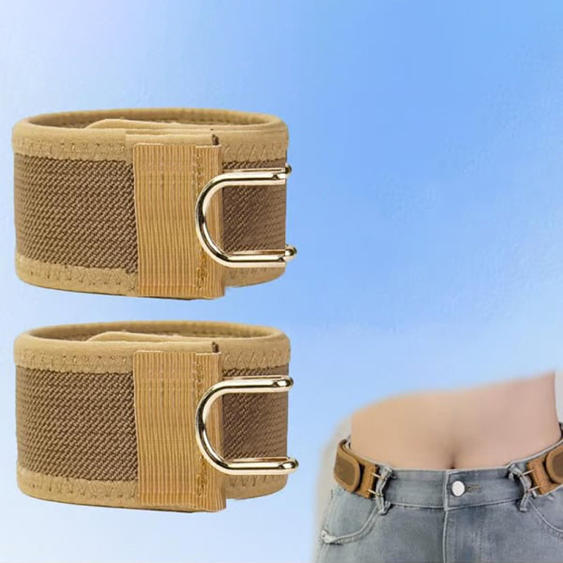 2er-Set taktische Gürtel aus Metall mit elastischem Haken (Unisex) – unsichtbares Design ohne patentierte Schnalle | Weicher, verstellbarer Seitengürtel