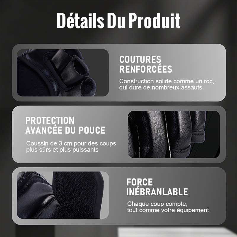 Boxhandschuhe mit Handgelenkstütze und Stoßdämpfung