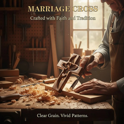 ✝️ 50% RABATT JETZT! ❤️ Holzkreuz mit Verschlungenen Herzen – Handgeschnitzt, Spirituelles Geschenk & Einzigartige Hochzeitsdekoration 🎁✨