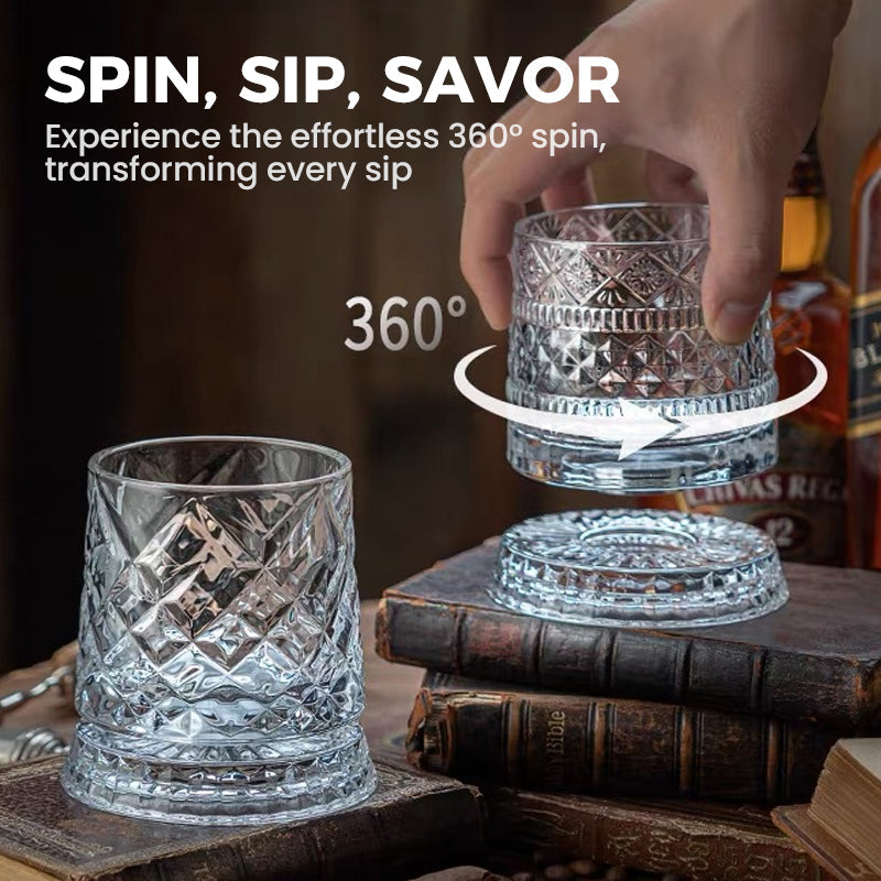 360° drehbarer Whisky-Glasbecher