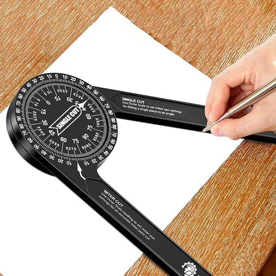 📐 Perfekte Gehrungsverbindungen jedes Mal – 7" Aluminium-Winkelmesser für Gehrungssägen. Kein Rätselraten mehr. Lager in Großbritannien