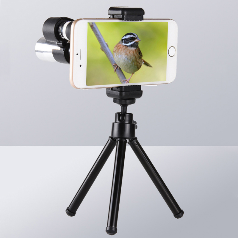 Mini-Taschenfernglas mit Smartphone-Halterung