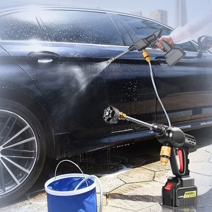 🚗 💦 Akku Hochdruckreiniger 30bar – 2X3000mAh, 180° Verstellbare Düse & 5m Schlauch für Auto, Terrasse und Bewässerung 🔋