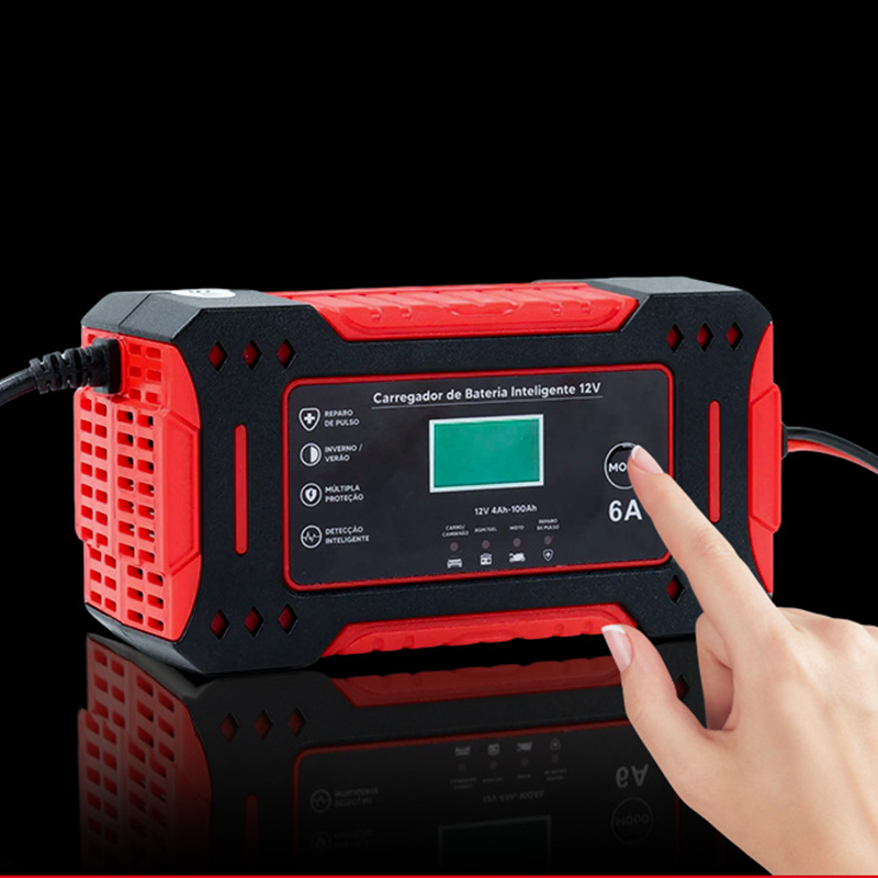 🎉 Neujahrsgeschenk – 50% RABATT!🔋12V Slim Ladegerät (6A + Pulsreparatur) – Kompatibel mit Auto/Motorrad/E-Bike: Sicher & Langlebig!