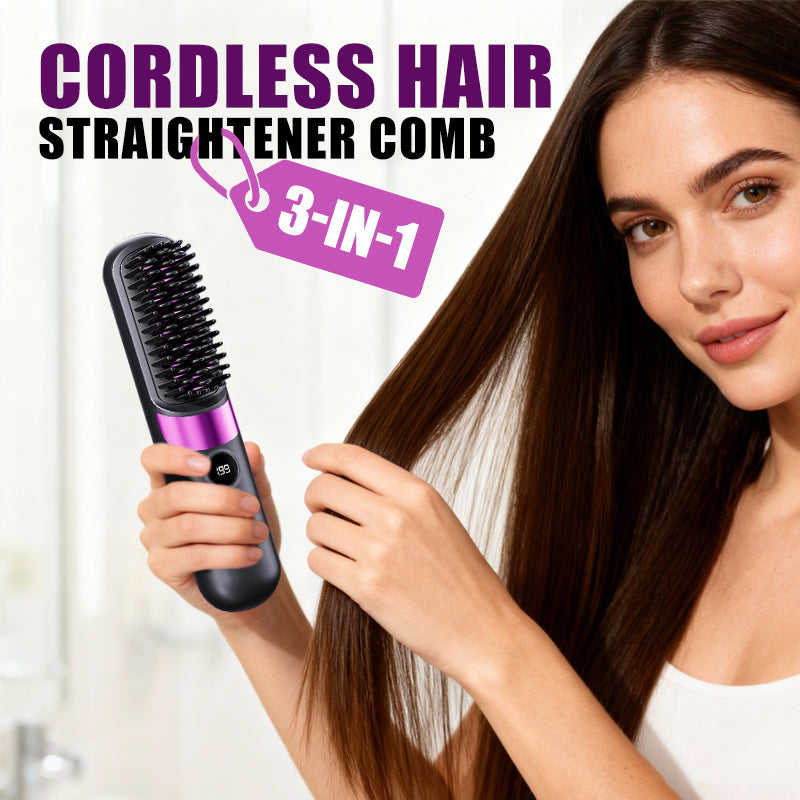🔥 Heute -50 %! 💇‍♀️ 3-in-1 Kabellose Glättungsbürste