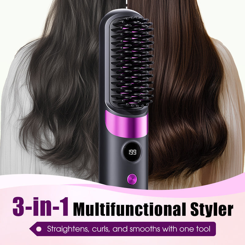 🔥 Heute -50 %! 💇‍♀️ 3-in-1 Kabellose Glättungsbürste
