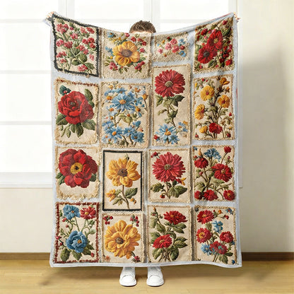 🌸 Kuschelige Flanelldecke mit Blumenmuster – Ultraweich &amp; dekorativ für Ihr Zuhause!