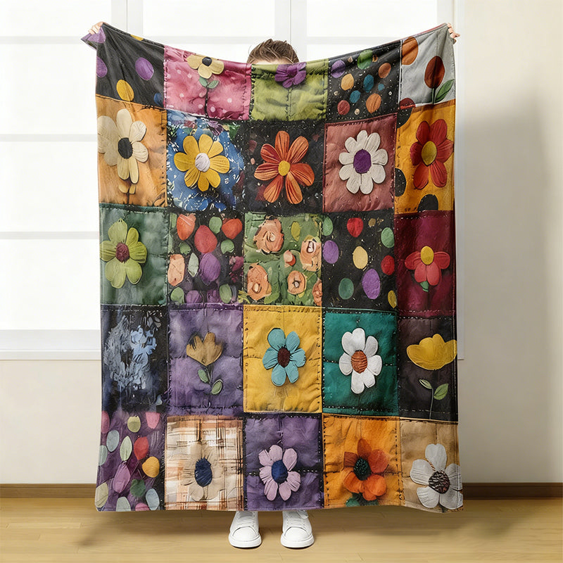 🌸 Kuschelige Flanelldecke mit Blumenmuster – Ultraweich &amp; dekorativ für Ihr Zuhause!