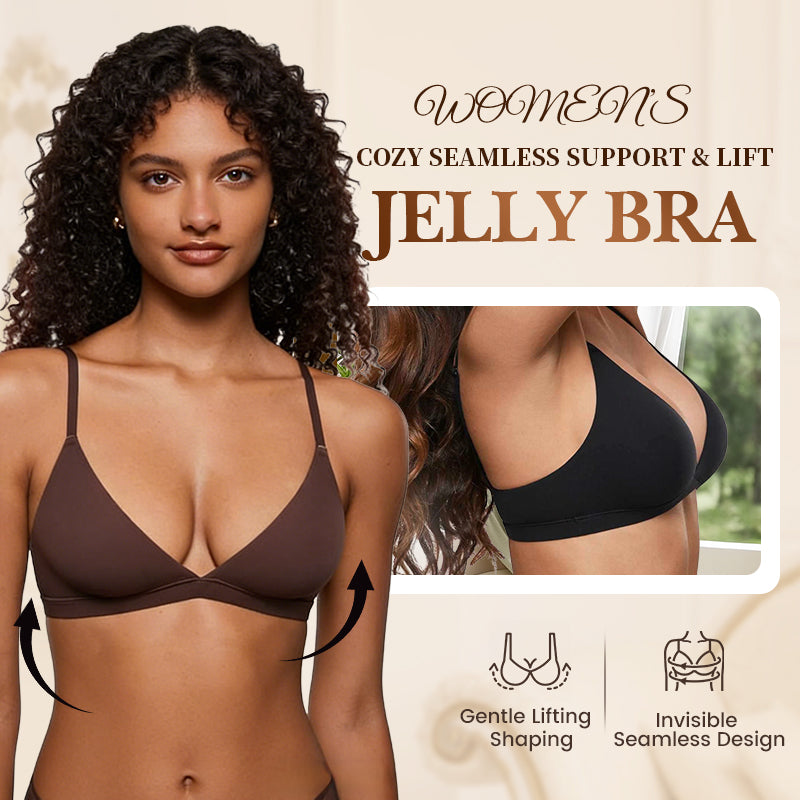 💞 Damen-Bügelloser Dreieck-Bralette mit Jelly-Stützkissen