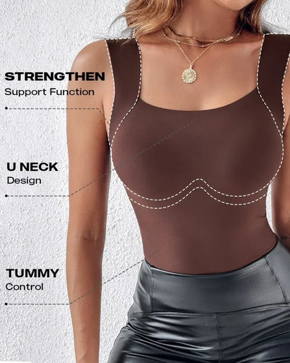 ❤️Damen Thermo-Tanktop mit U-Ausschnitt und integriertem BH