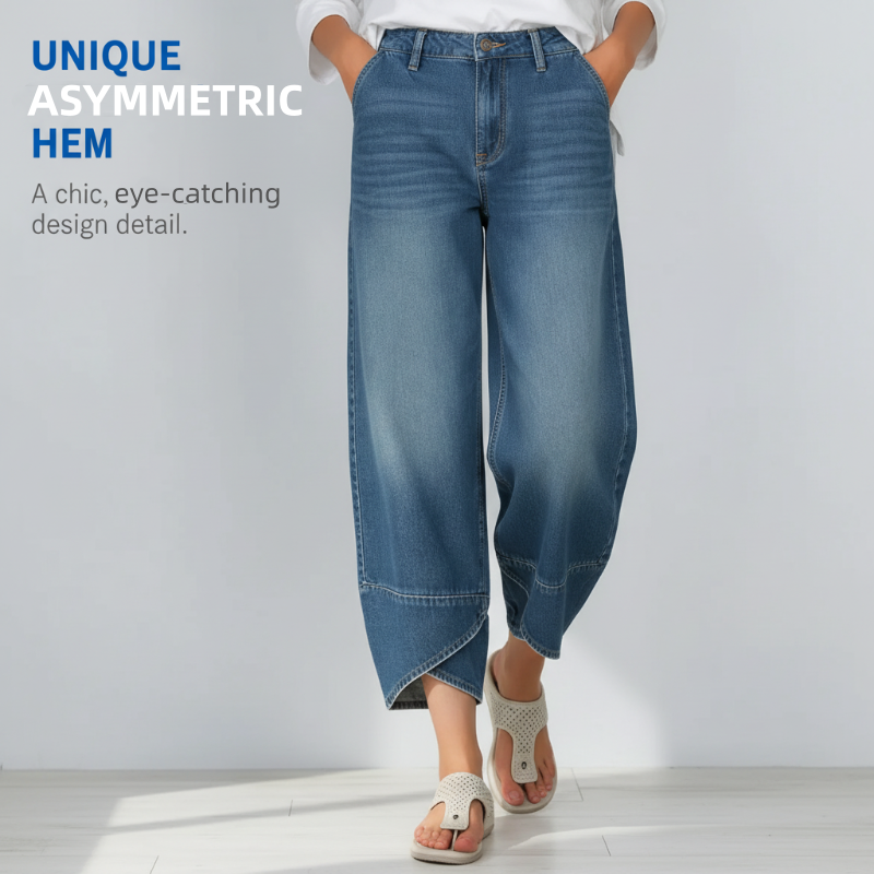🔥2026 Hot Sale 🔥Lässige Damenjeans mit überkreuzten Trägern und weitem Bein für jede Jahreszeit