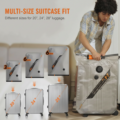 🧳 Set kabelloser Vakuum-Kompressionsbeutel für Reisen: spart 57 % Platz, kein Energieverbrauch, leicht zu verstauen für ältere Menschen 📦