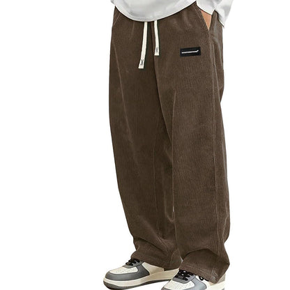 Herrenhose mit lockerer Passform, Kordelzug und Taschen