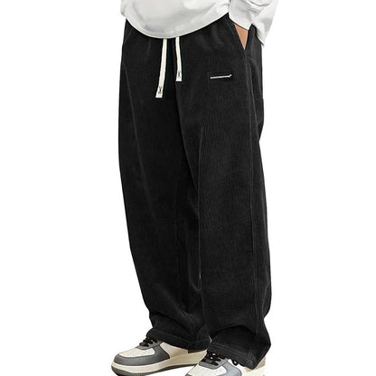 Herrenhose mit lockerer Passform, Kordelzug und Taschen
