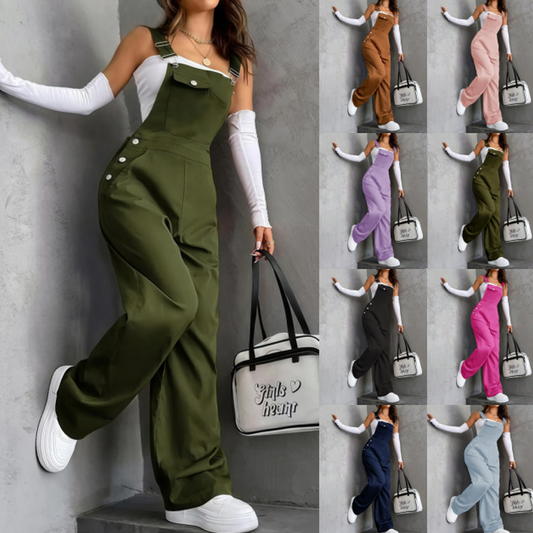 Damen Retro-Cargo-Overalls mit Taschen