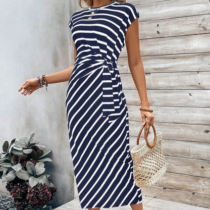 🔥2026 Neu eingetroffen: 50 % Rabatt für begrenzte Zeit!🔥🥰Elegantes Kleid mit Taillengürtel für Damen