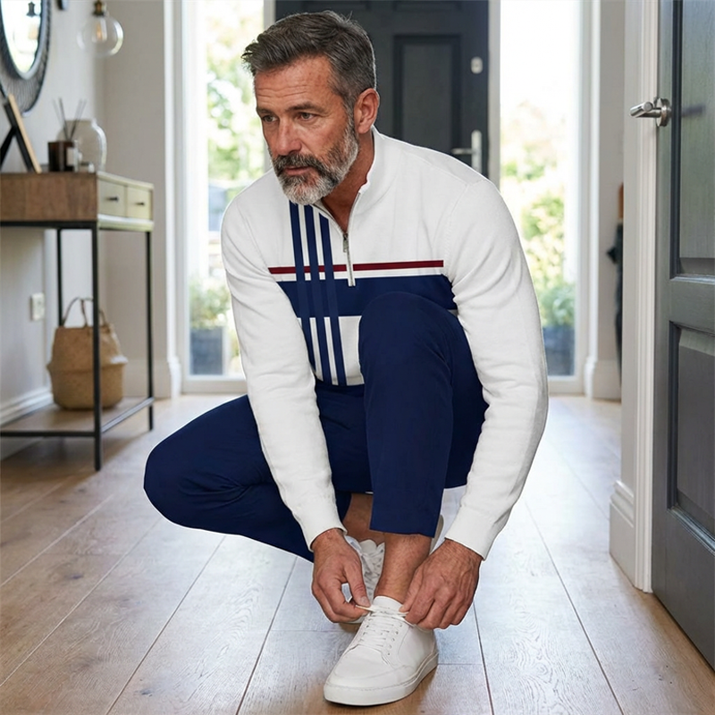 Herren-Set mit Grafikprint – Pullover und Hose