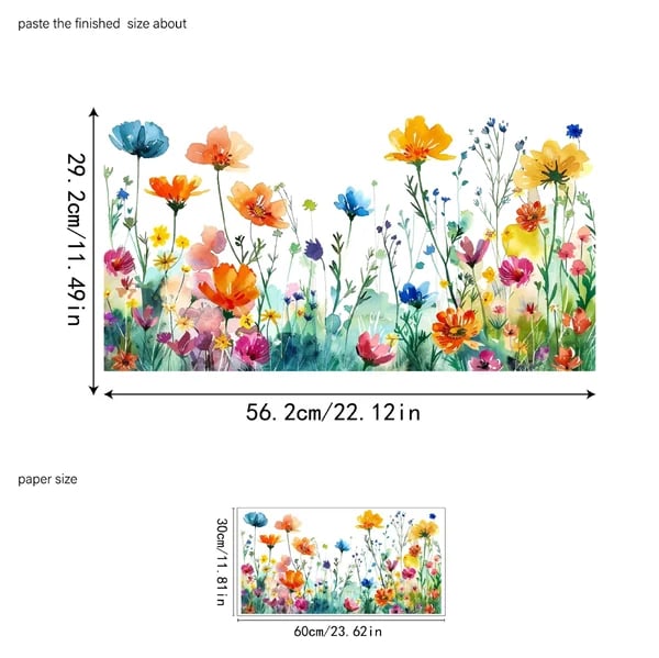 ✨LETZTER TAG VERKAUF 50 % RABATT!💐Bunter Blumenstrauß-Fensteraufkleber🖼️