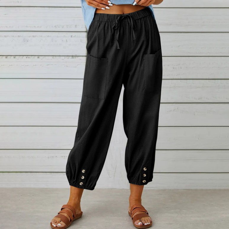 👖 60% RABATT! 💞 Weite Gerade Damenhose aus Baumwolle & Leinen – Atmungsaktiv, Schmeichelhafte Passform & Praktische Taschen ✨