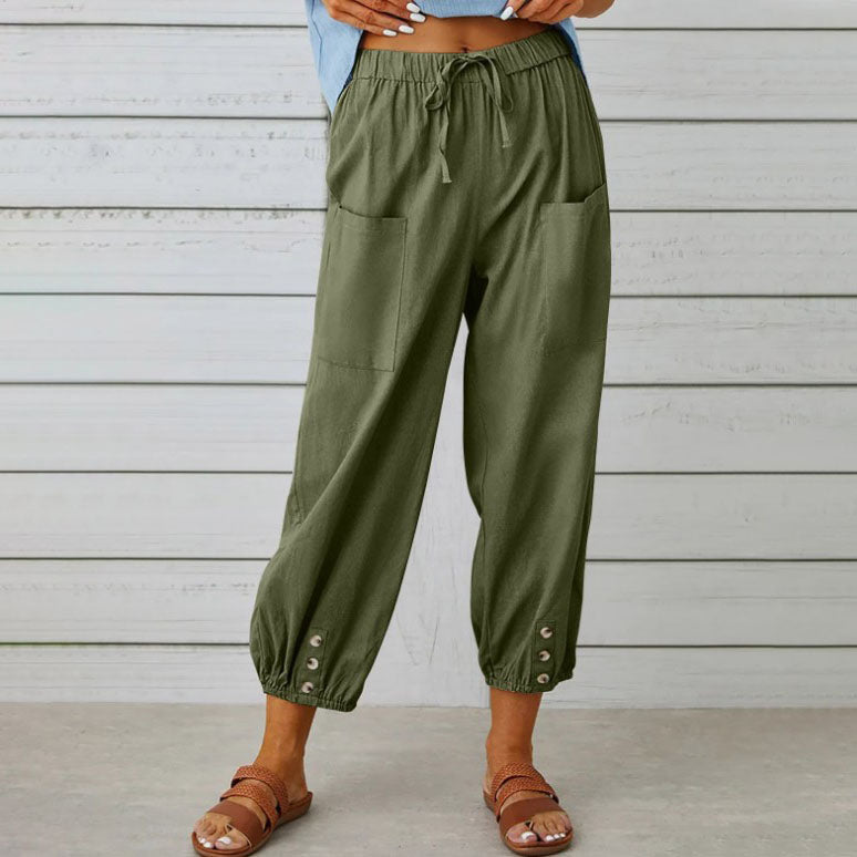 👖 60% RABATT! 💞 Weite Gerade Damenhose aus Baumwolle & Leinen – Atmungsaktiv, Schmeichelhafte Passform & Praktische Taschen ✨