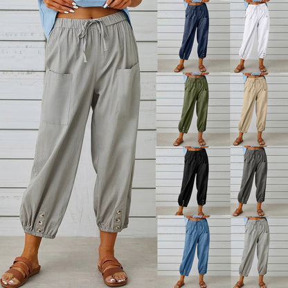 👖 60% RABATT! 💞 Weite Gerade Damenhose aus Baumwolle & Leinen – Atmungsaktiv, Schmeichelhafte Passform & Praktische Taschen ✨