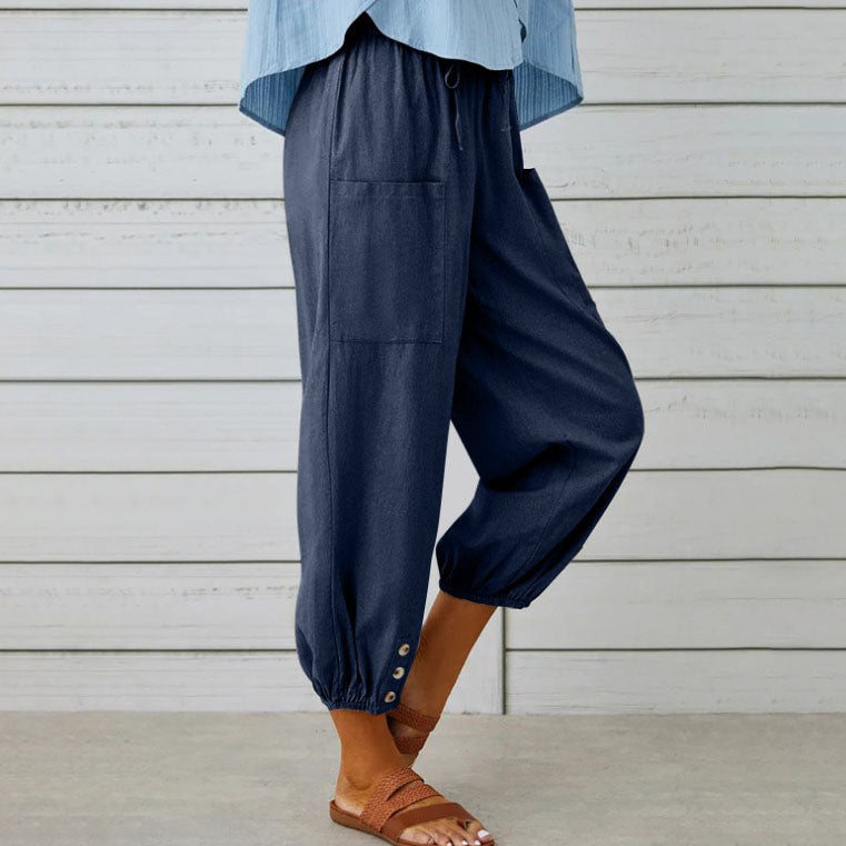 👖 60% RABATT! 💞 Weite Gerade Damenhose aus Baumwolle & Leinen – Atmungsaktiv, Schmeichelhafte Passform & Praktische Taschen ✨